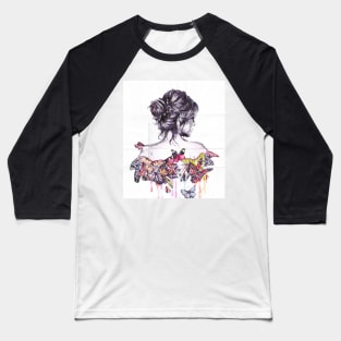 Butterfly Lady Baseball T-Shirt